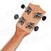 William 21" Zebrawood 4-String Ukulele - Yellow + Brown