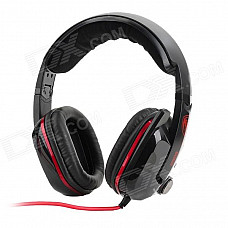 Somic G909 USB 7.1-Channel Vibration Sound Effect Game Headphone w/ Microphone - Black + Red (212cm)