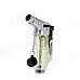 FS026 1300 Centigrade Windproof Blue Flame Butane Jet Torch Lighter - Translucent White + Silver