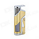 FS260 Windproof 1300'C Blue Flame Butane Jet Torch Lighter w/ Bottle Opener - Silver + Golden