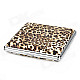 Fashion Leopard Pattern Stainless Steel Cigarette Storage Case - Leopard Color