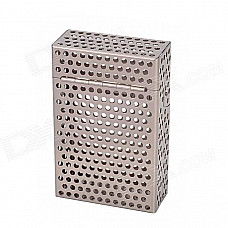 LAIFU 470 Skeleton Magnetic Aluminum Alloy Top Flip-open Cigarette Storage Case - Light Brown