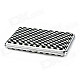 Stylish Stainless Steel + PU Leather Cigarette Case - Black + White + Silver