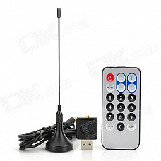 Mini DVB-T Digital TV USB Dongle Stick w/ FM / DAB / DAB+ / Remote Control (RTL2832U+R820T)