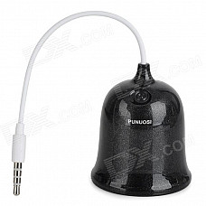 PUNUOSI Jingle Bell Shaped Rechargeable Amplifier Speaker - Black + White