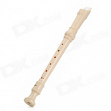 Stylish Instrument Music 8-Hole High-pitch Recorder - Ivory