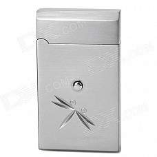 CL326 Stainless Steel Windproof Butane Jet Lighter - Silver