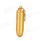 FS763A Mini Bullet Shape Red Flame Cotton Oil Lighter w/ Chain - Golden