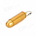 FS763A Mini Bullet Shape Red Flame Cotton Oil Lighter w/ Chain - Golden