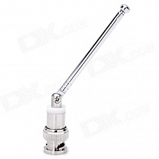 Telescopic Dual-Band BNC High Gain Antenna for Walkie Talkies - Silver