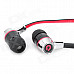 BIDENUO G380 Stylish In-Ear Earphones - Red + Black + Silver (3.5mm Plug / 126cm)