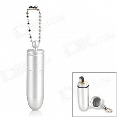 FS763A Mini Bullet Style Kerosene Lighter w/ Keychain - Silver