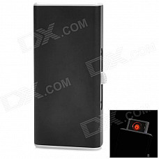 Aluminum Alloy + Plastic 250mAh USB Rechargeable Cigarette Lighter - Black