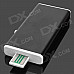 Aluminum Alloy + Plastic 250mAh USB Rechargeable Cigarette Lighter - Black