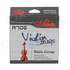 Alice A706 4-in-1 Stainless Steel Violin Strings Set