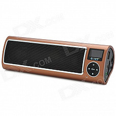 SEE ME HERE LV520-III Portable 1.5" LCD Stereo Speaker w/ FM / SD - Coffee + Black + Silver