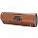 SEE ME HERE LV520-III Portable 1.5" LCD Stereo Speaker w/ FM / SD - Coffee + Black + Silver