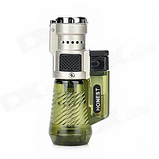 HONEST 363-1 Windproof Triple Flame Butane Jet Lighter - Green + Black + Silver