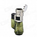 HONEST 363-1 Windproof Triple Flame Butane Jet Lighter - Green + Black + Silver