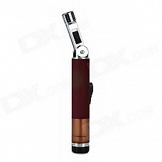 HX Simple Bar Shape Welding Gun / Windproof Butane Jet Lighter w/ Adjustable Head - Claret