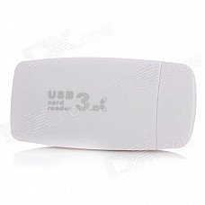 CQT-307 Portable USB 3.0 CF / SD / MMC / TF Card Reader - White