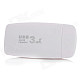 CQT-307 Portable USB 3.0 CF / SD / MMC / TF Card Reader - White