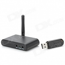 CWA150 2.4GHz Wireless Audio Transmitter + Receiver Adapter Set for Laptop - Black