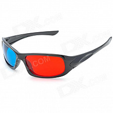 HCBL A56 PC Frame Football Sports 3D Glasses - Red + Black + Blue