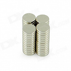 10 x 2mm NdFeB Neodymium Magnet Circular Cylinder DIY Puzzle Set - Silver (50 PCS)