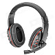 Stylish Headphones w/ Microphone for PS3 / PS3 Slim / PS3 CECH4000 - Black + Red
