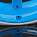 Fashion USB Powered 1-Mode 3-Blade Mini Fan - Blue + White