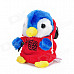 DJ Style Early Learning Penguin Talking Toy for Kids - Red + Blue + White (3 x AAA)