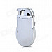 Leaf Pattern Switchable Double Flame Butane Jet Windproof Lighter - Silver