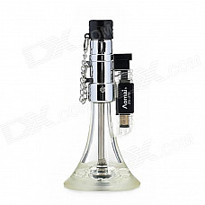 75# Speaker Style 1300 Centigrade Blue Flame Butane Jet Lighter - Transparent + Silver