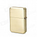 LiTian 01A Fashion Leaf Pattern Yellow Flame Oil Lighter - Bronze