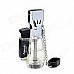 78 2000 Centigrade Outdoor Camping Three Blue Flame Butane Jet Lighter - Transparent + Silver