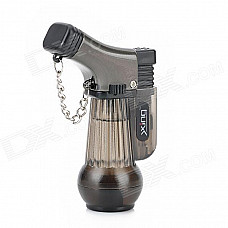 2000 Centigrade Double Blue Flame Butane Jet Torch Lighter w / Keychain - Translucent Black