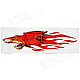 DIY Flame-Like Wolf Head Pattern Car / Motorcycle Decoration Stickers - Red (2 PCS)