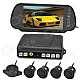 PZ608 7" HD LCD TFT Screen Back View Display + HD Camera Parking Sensors Tool Set - Black