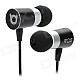 RE A6-A Bullet Style In-Ear Stereo Earphone - Silver + Black