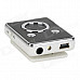 Fashionable 140mAh Li-ion Polymer Mini TF Card MP3 Player w/ Clip - Black + White (16GB Max.)