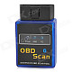 ELM327C Super Mini V1.5 Bluetooth OBD-II Car Auto Diagnostic Scanner Tool - Blue + Black (12V)