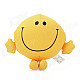 4.5" Smiling Face Style Foam Particles Doll Toy w/ Suction Cup - Yellow