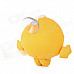 4.5" Smiling Face Style Foam Particles Doll Toy w/ Suction Cup - Yellow
