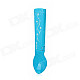 Spoon Shaped Grinding Wheel Yellow Butane Gas Flame Lighter - Blue