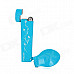 Spoon Shaped Grinding Wheel Yellow Butane Gas Flame Lighter - Blue