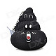 Cartoon Foam Particles Cow Poo Shaped Hanging Toy w/ Suction Cup - Black