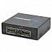 1080P 1-In 2-Out HDMI V1.4 Splitter w/ 2-Round-Pin Plug Adapter - Black