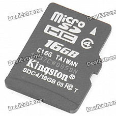 Genuine Kingston 16GB SDHC Micro SD/TF Memory Card (Class 4)