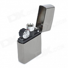 Windproof USB Rechargeable Stainless Steel Shell Lighter - Silver Grey